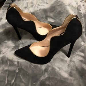 Black and Gold detailed Heels